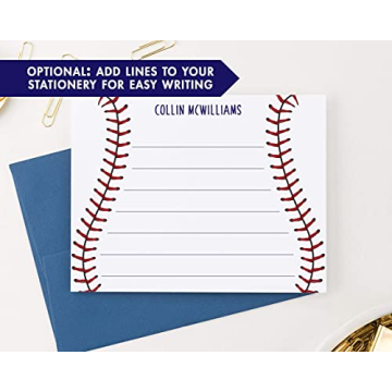 Personalized Baseball Stationery Set for Kids and Teams