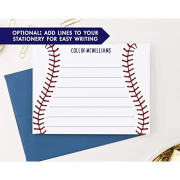 Personalized Baseball Stationery Set for Kids and Teams