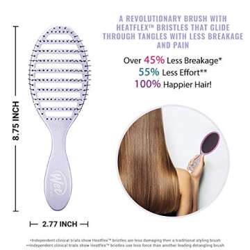 Wet Brush Speed Dry Hair Brush - Purple (Osmosis) - Vented Design and Ultra Soft HeatFlex Bristles Are Blow Dry Safe With Ergonomic Handle Manages Tangle and Uncontrollable Hair - Pain-Free