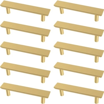 Modern Gold Cabinet Handles 10-Pack by Franklin Brass