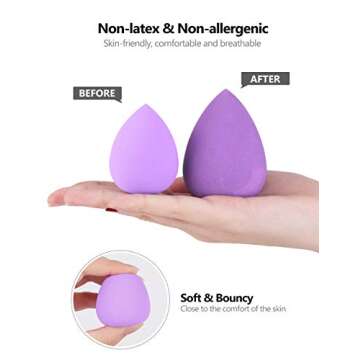 InnoGear Makeup Sponge, 10 Pcs Makeup Sponges Blender Set Beauty Cosmetic Foundation Blending Applicator Puff, Flawless for Liquid Cream Powder (Multicolor 1)