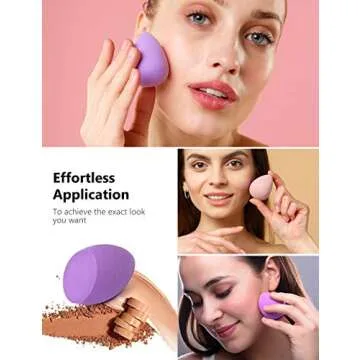 InnoGear Makeup Sponge, 10 Pcs Makeup Sponges Blender Set Beauty Cosmetic Foundation Blending Applicator Puff, Flawless for Liquid Cream Powder (Multicolor 1)