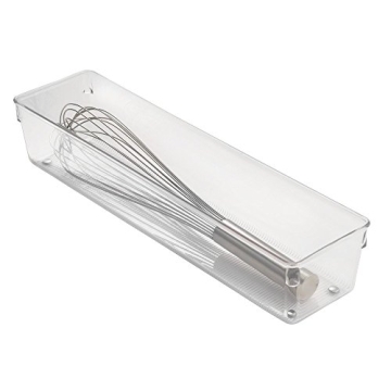 iDesign Linus Kitchen Drawer Organizer Set of 2 Clear