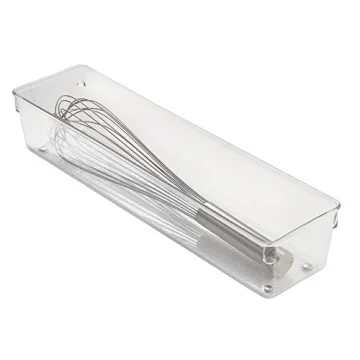 iDesign Linus Kitchen Drawer Organizer Set of 2 Clear