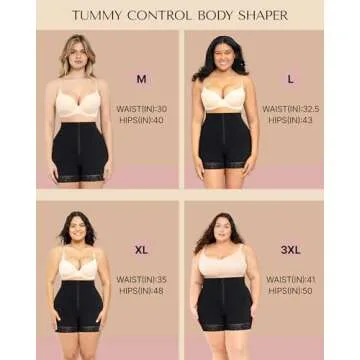 SHAPELLX Faja Shorts For Womens High Waist Shapewear Booty Lifting Tummy Control Shape Wear Fajas Colombianas(Black,Large)