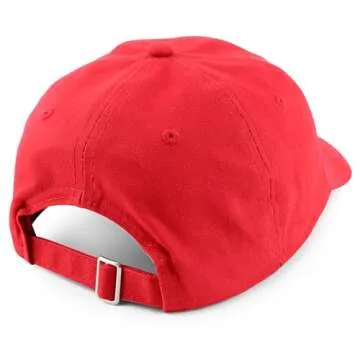 Lightning Bolt 6-Panel Dad Cap - Stylish & Adjustable Red Hat