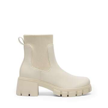 DREAM PAIRS Women's Elastic Chelsea Ankle Boots Fashion Low Chunky Heel Platform Lug Sole Short Boot...