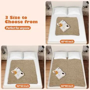 xffzroom Chunky Knit Blanket Throw, 50x60inch Soft Chenille Yarn Throw, Handmade Warm Thick Cable Knit Crochet Blanket, Large Rope Knot Throw Blanket for Couch Bed Sofa,Light Khaki