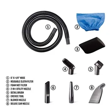 Armor All 2.5 Gallon Wet Dry Shop Vacuum 2HP Motor