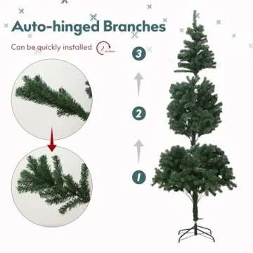 4.5FT Artificial Pencil Christmas Tree with LED Lights