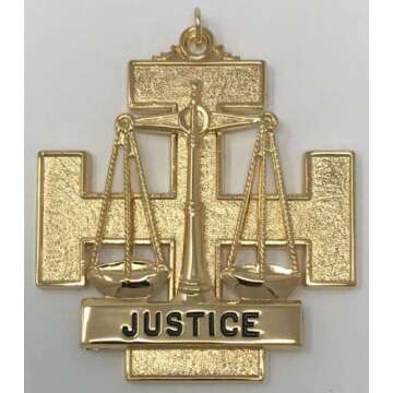 Scottish Rite 32nd Degree Chancellor Jewel in Gold Tone