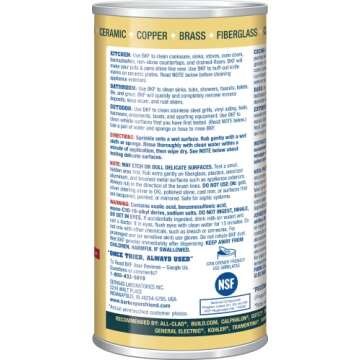 Bar Keepers Friend Powder Cleanser 12 Oz - Multipurpose Cleaner & Stain Remover - Bathroom, Kitchen & Outdoor Use - for Stainless Steel, Aluminum, Brass, Ceramic, Porcelain, Bronze and More (2 Pack)