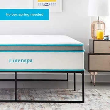 Linenspa Metal Platform Bed Frame - Sturdy, Easy Assembly