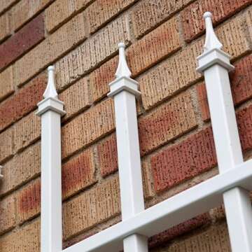 Dura-Trel Winchester 57 x 95 Inch PVC Vinyl Outdoor Garden Patio Trellis, with Wall Mounting Screws, White