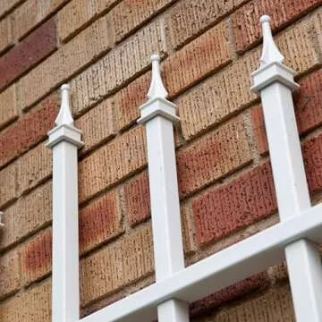 Dura-Trel Winchester 57 x 95 Inch PVC Vinyl Outdoor Garden Patio Trellis, with Wall Mounting Screws, White