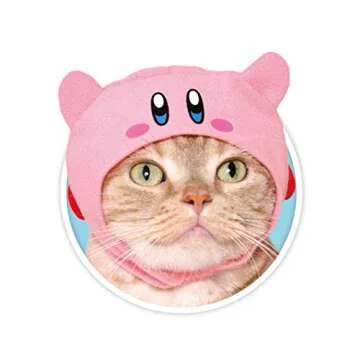 Kitan Club Cat Cap - Pet Hat Blind Box Includes 1 of 5 Cute Styles - Soft, Comfortable - Authentic Japanese Kawaii Design - Animal-Safe Materials, Premium Quality (Kirby)