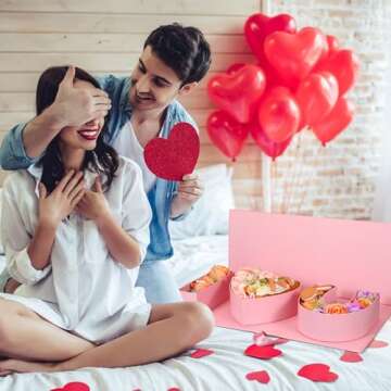 Cholemy I Love You Mama Flower Box with Lids for Arrangements Floral 50 Crystal Bouquet Pins 24 Gold Butterfly Valentine's Day Decoration for DIY Craft Flower Arrangement Wedding(Pink)