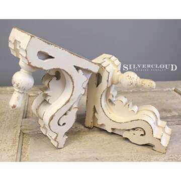 Distressed IETEK Wall Shelf - Elegant Bookend Solution