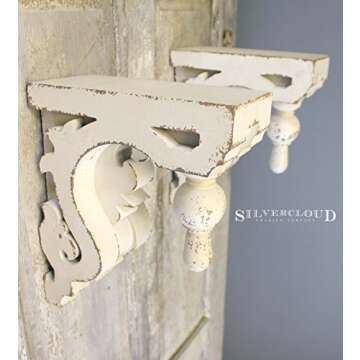 Distressed IETEK Wall Shelf - Elegant Bookend Solution