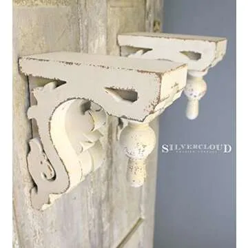 Distressed IETEK Wall Shelf - Elegant Bookend Solution
