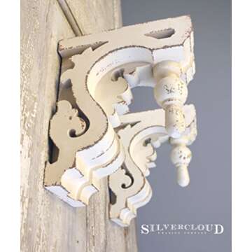 Distressed IETEK Wall Shelf - Elegant Bookend Solution