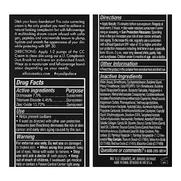 e.l.f. Camo CC Cream, Color Correcting Medium-To-Full Coverage Foundation with SPF 30, Deep 510 C, 1.05 Oz (30g)