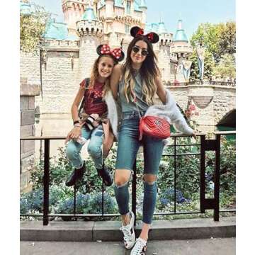 DRESHOW Mouse Ears Bow Headbands Glitter Party Decoration Cosplay Costume for Girls & Women