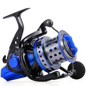Sougayilang Spinning Reels 10000 Series Surf Fishing Reels, Ultra Smooth Powerful with CNC Aluminum ...