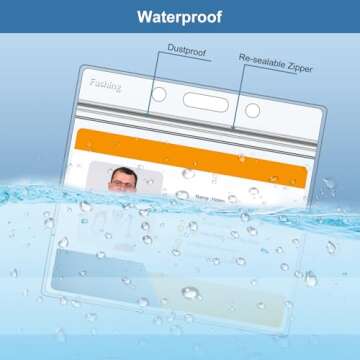 Fushing ID Badge Holders & Lanyards - 30Pcs Set