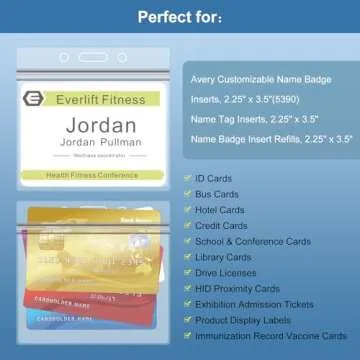 Fushing ID Badge Holders & Lanyards - 30Pcs Set