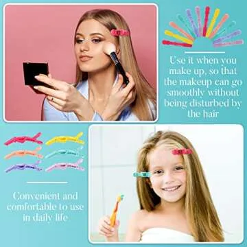 Jexine 50 Pcs Alligator Hair Clips Wide Teeth Double Hinged Professional Salon Hair Clips for Styling Sectioning Coloring Crocodile Clips Skin Care Clips for Women Girls Hair Styling Accessories