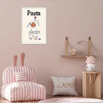 Retro Italy Pasta Canvas Wall Art Modern Kitchen Decor