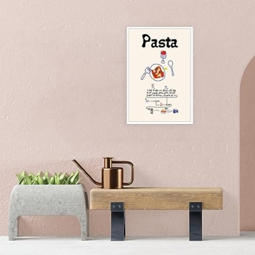 Retro Italy Pasta Canvas Wall Art Modern Kitchen Decor