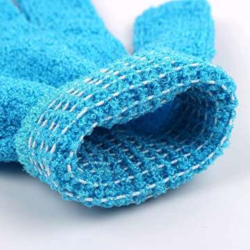 12 Pairs Double Sided Exfoliating Gloves Body Scrubber Scrubbing Glove Bath Mitts Scrubs for Shower, Body Spa Massage Dead Skin Cell Remover, 12 Colors