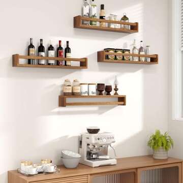 Fun Memories Nursery Book Shelves, 24Inch Floating Shelf for Wall, Wall Bookshelf for Kids Solid Woo...