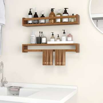 Fun Memories Nursery Book Shelves, 24Inch Floating Shelf for Wall, Wall Bookshelf for Kids Solid Wood Wall Mounted Shelves for Books,Toys and Decor Storage, Set of 2