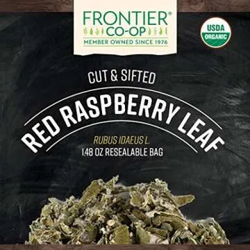 Frontier Co-op Organic Cut & Sifted Red Raspberry Leaf 1.48oz - Naturally Caffeine Free Herbal Delig...