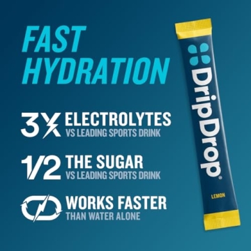 DripDrop Hydration - Bold Variety Pack - Electrolyte Drink Mix Single Serve Hydration Powder Packets - Watermelon, Berry, Lemon, Orange | Non-GMO, Gluten Free, Vegan | 32 Sticks