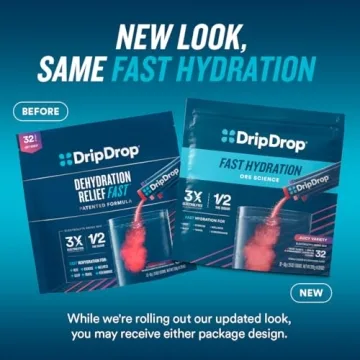 DripDrop Hydration - Bold Variety Pack - Electrolyte Drink Mix Single Serve Hydration Powder Packets - Watermelon, Berry, Lemon, Orange | Non-GMO, Gluten Free, Vegan | 32 Sticks