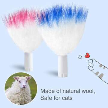 ORSDA 6PCS Replaceable Feathers Interchangeable Attachments ONLY Fits for All Cat Toys(NOT fits for Other Brands Toy