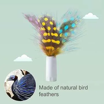 ORSDA 6PCS Replaceable Feathers Interchangeable Attachments ONLY Fits for All Cat Toys(NOT fits for Other Brands Toy