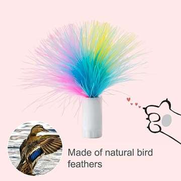 ORSDA 6PCS Replaceable Feathers Interchangeable Attachments ONLY Fits for All Cat Toys(NOT fits for Other Brands Toy