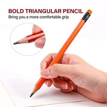 PABLUE Triangular Presharpened 2B Pencils for Kids