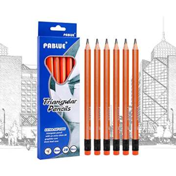 PABLUE Triangular Presharpened 2B Pencils for Kids
