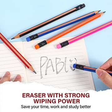 PABLUE Triangular Presharpened 2B Pencils for Kids