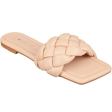 CLOVERLAY Yara Women's Stylish Eco-Friendly Slide Sandals