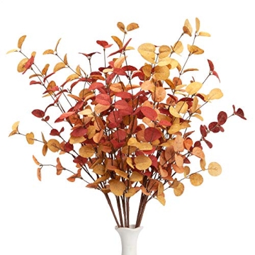VGIA 6 Pcs Artificial Eucalyptus Fall Decorations