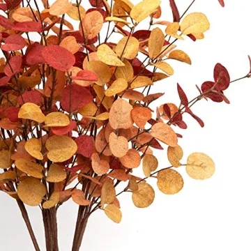 VGIA 6 Pcs Artificial Eucalyptus Fall Decorations