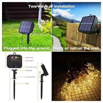 Solar Outdoor String Lights for Vintage Ambiance