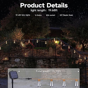 Solar Outdoor String Lights for Vintage Ambiance